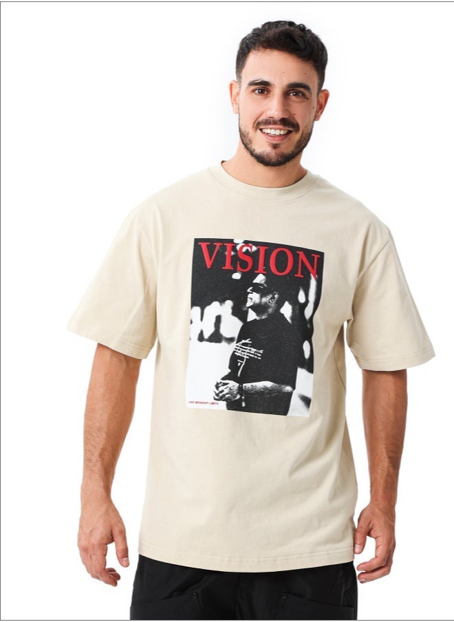 TANJIM SQUAD - VISION T-SHIRT BEIGE - Image 1