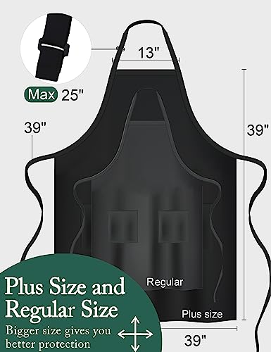 APRONNER Cotton Linen Baking Plus Size Aprons for Women with Pockets Kitchen Cooking Flowers and Trojans 02 - Image 2