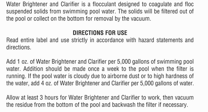 Robelle 1-Quart Premium Water Brightener and Clarifier, Pool Clarifier, Made in USA - Image 4