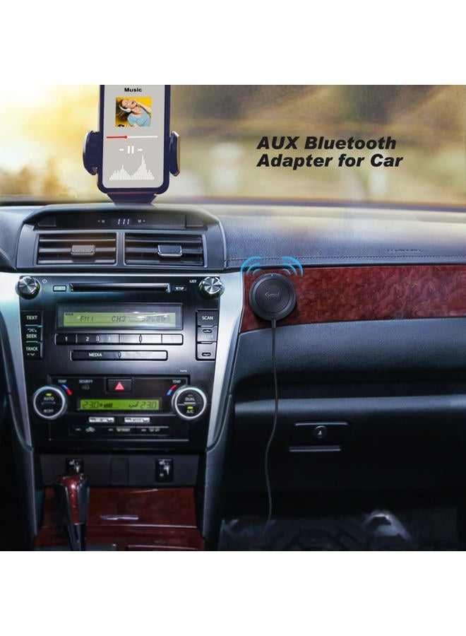 Smof Bluetooth Car Kit, Wireless Music Adapter with Earth Loop Noise Isolator, Hands-Free Calling, Dual Port USB Car Charger, Black - Image 2