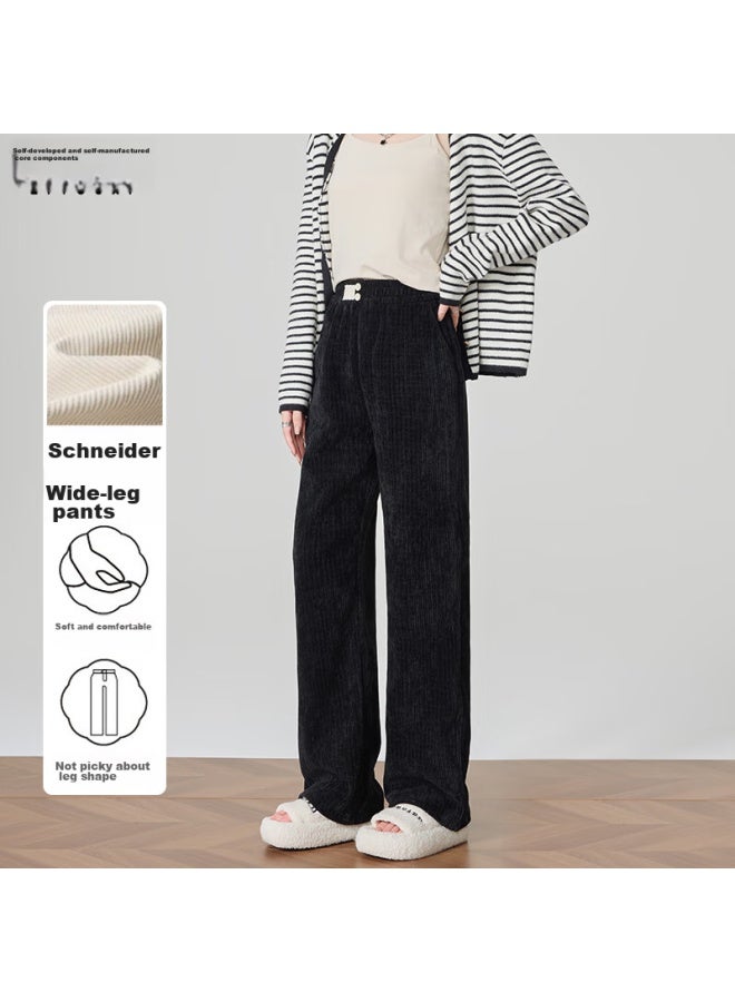 Liberal Freedom Wide-leg Pants For Women, Spring New High-waist Draping Straight-leg Pants, High-waist Slimming Chenille Wide-leg Casual Trousers - Image 1