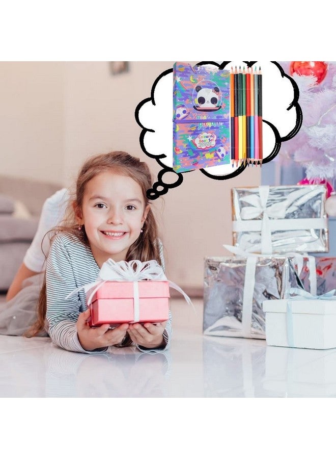 FunBlast Panda Theme Cartoon Colouring Book with 8 Double Side Colour Pencils, Art and Craft Drawing Color Book Set for 3+ Years Old Boys, Girls Toddlers, Return Gift for Kids - Image 5