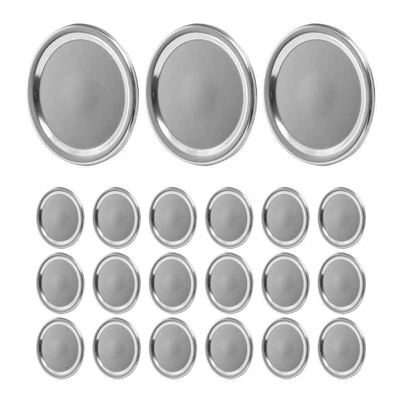 24pcs Regular Mouth Jar Lids Leak Proof Split-Type Canning Jar Caps - Image 1