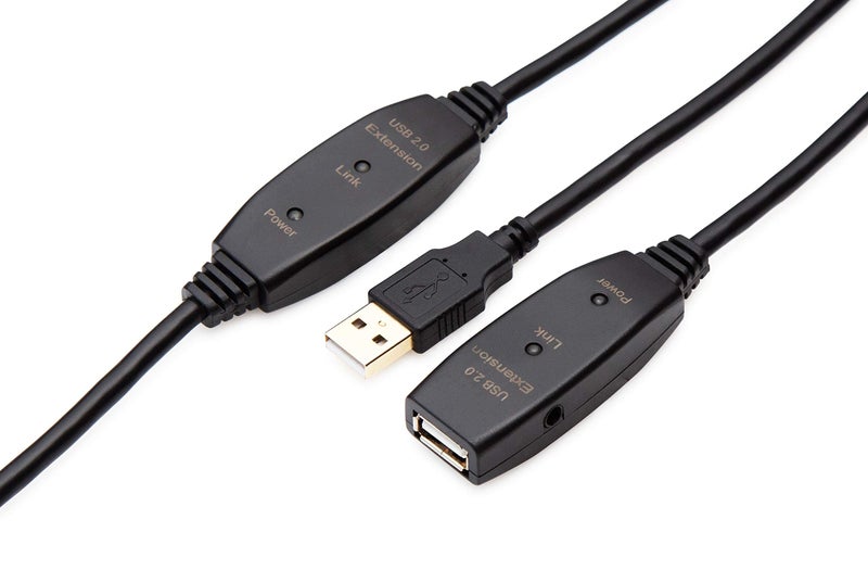 MutecPower 50 Feet Active USB Extension Cable 2.0 Male to Female with 2 Extension chipsets Signal Booster - Active Extension/Repeater Cord 15 Meters / 50 Feet - Image 4