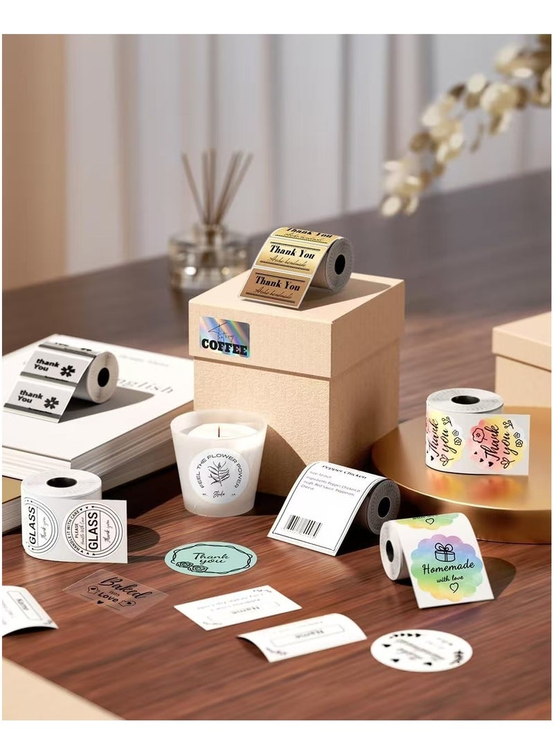 phomemo Thermal Sticker Labels 60mm×40mm(Inch 2.36"×1.57") - 180/Roll, Compatible with M200/M220/M221 Printer( Black on White) - Image 5