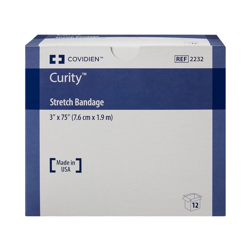 Covidien 2232 Curity Stretch Bandage Sterile in Soft Pouch 3 x 41 yd 75 Relaxed Pack of 12 - Image 2