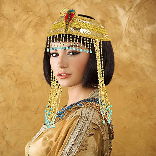 WILLBOND Women's Egyptian Headpiece Crown Snake Beaded Headband, Costume Accessory Beaded Headdress for Women, Eye-catching Design, Multiple Occasions, Proper Size - Image 5