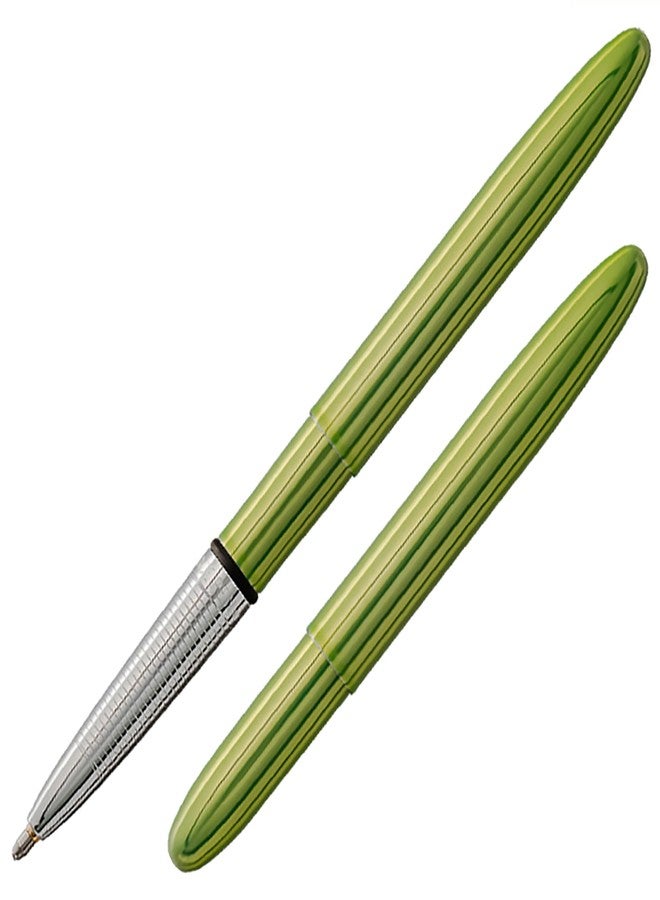 Fisher Space Pen Aurora Borealis Lime Green Bullet Pen, Pressurized Ballpoint Pen, Compact Size, Writes Upside Down, Extreme Temperatures, Black Ink, Medium Point, Gift Box, Made in the USA - Image 1