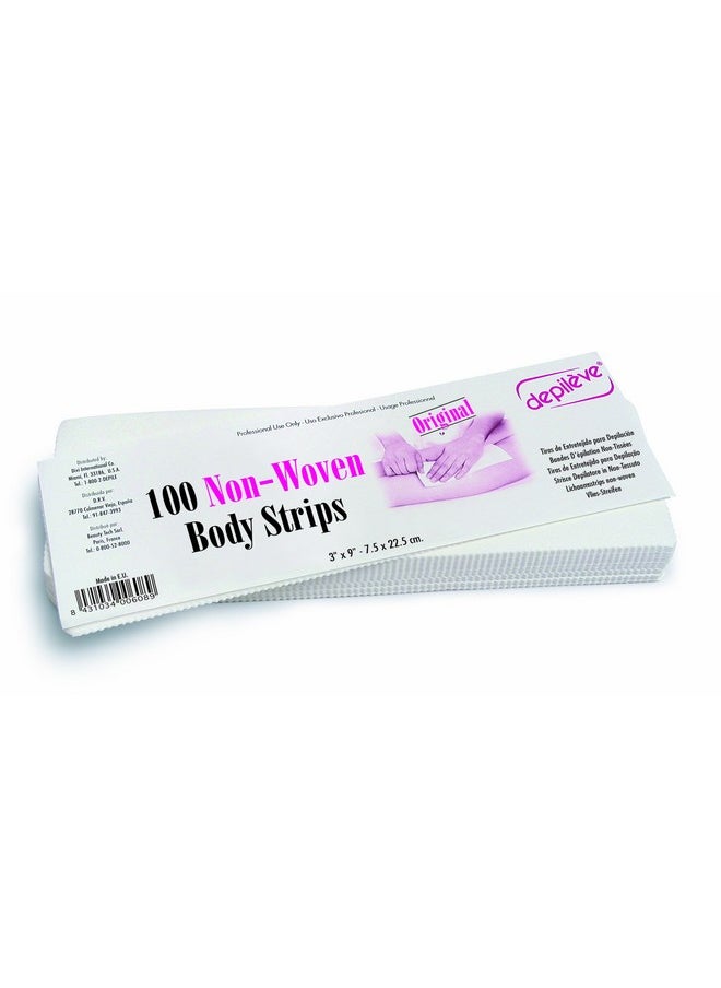 Depileve - Epileve Body Wax Strips Hair Removal Waxing Strips For Legs Arms Underarms And Bikini Nonwoven Wax Strips Pack Of 100 Wax Strips - Image 1