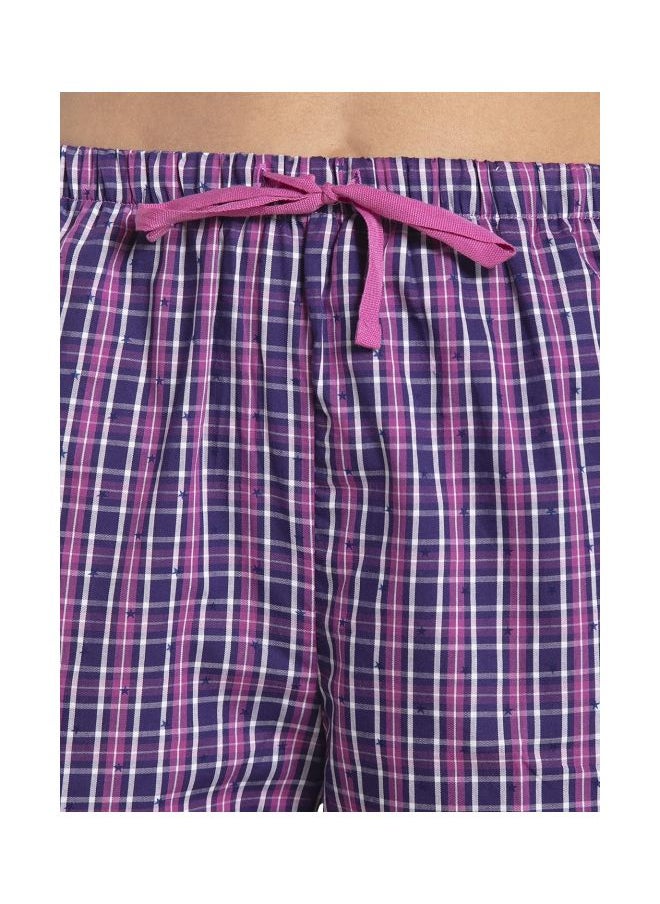JOCKEY Jockey RX15 Women Super Combed Cotton Woven Relaxed Fit Checkered Shorts with Side Pockets  - Image 5