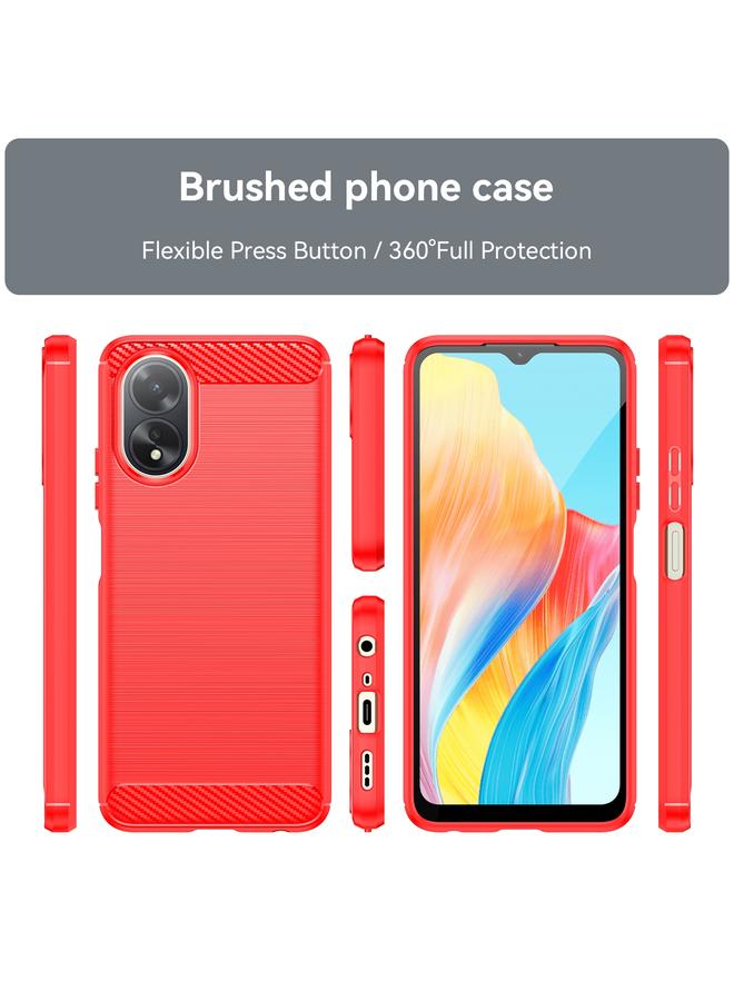 اس-توب جراب لهاتف OPPO A38 4G مصنوع من ألياف الكربون وملمس ناعم من مادة TPU - Image 2