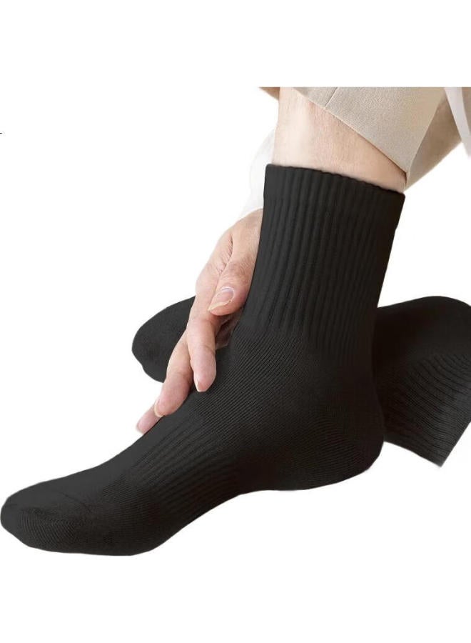 COTTON Autumn And Winter New Men'S Mid-Calf Socks [100% Pure Cotton 7A Grade Antibacterial And Odor-Resistant], Breathable Long Socks, 6 Pairs - Image 2