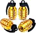 MEAJOO 4 PCS Tire Valve Stem Caps Aluminium Alloy Tire Valve Stem Covers Universal for Cars Trucks SUV Motorcycles Bike and Bicycles Gold - Image 2