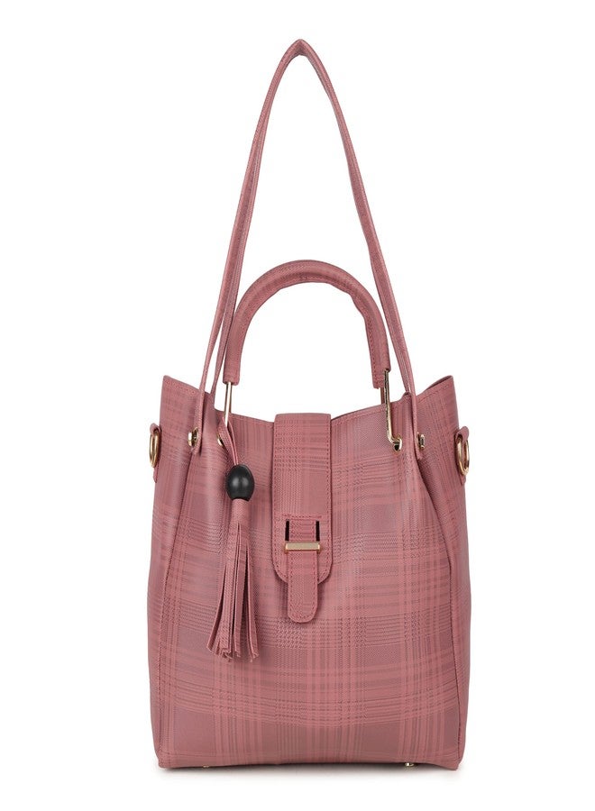DANIEL CLARK Handbags For Women Combo (Set Of 3), Peach - Image 4