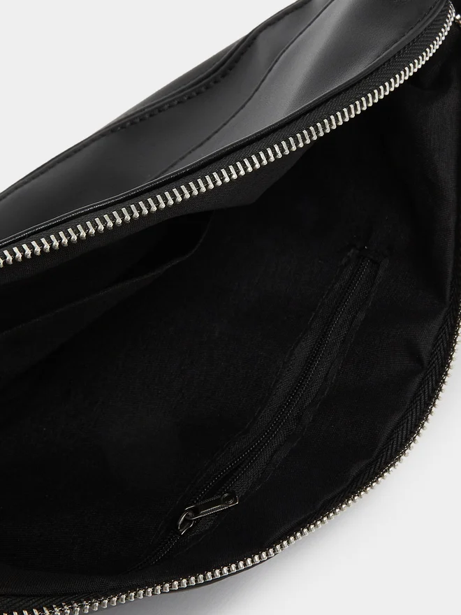 Styli Styli Plain Half Moon Shoulder Bag with Knot Detail Loop