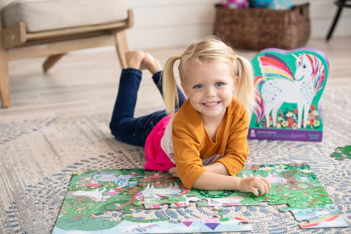 Crocodile Creek 36-Piece Jigsaw Floor Puzzle - Fun Floor Puzzles for Kids Ages 3-5 - Heavy-Duty Shaped Box for Storage - Unicorn Dreams - 27" W x 20" H Finished - Image 2