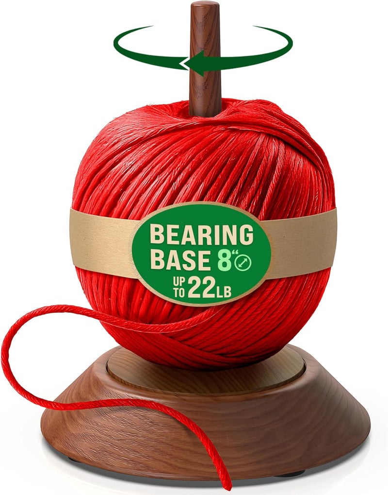 Barva Portable Chunky Yarn Holder 22 Lb | Smooth Bearing Spinner & Big Rubber Anti Slip Pads for Stability | European Wood Crochet Accessories | Compact Fiber Pro Tools | Top Crafts & Gifts for Women - Image 1