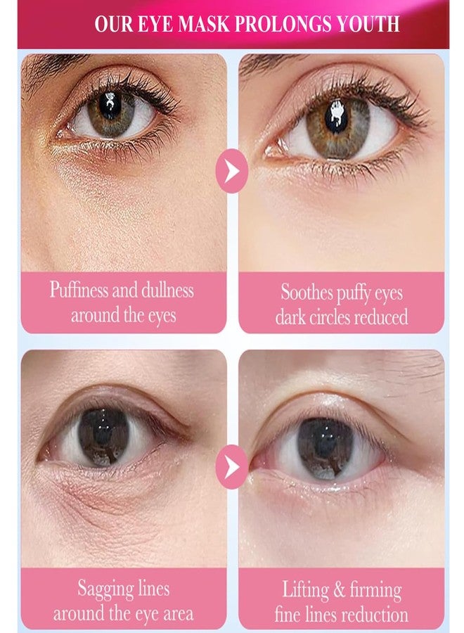 Felico Under Eye Mask Patches, 30 Pairs Collagen Hydrating Moisturizing Smoothing Gel Pads for Puffy Eyes Bags,Dark Circles,Puffiness,Fine Lines,Wrinkles,Anti-Aging Sakura - Image 5