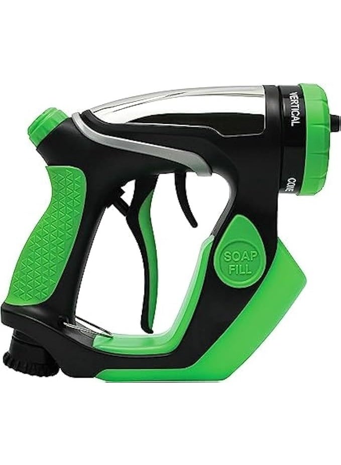 مسدس غسيل السيارة بالرغوة والماء والصابون، مناسب لجميع أنواع صابون غسيل السيارات، 4 إعدادات رش: تدفق، مخروط، رش، رغوة - Image 1