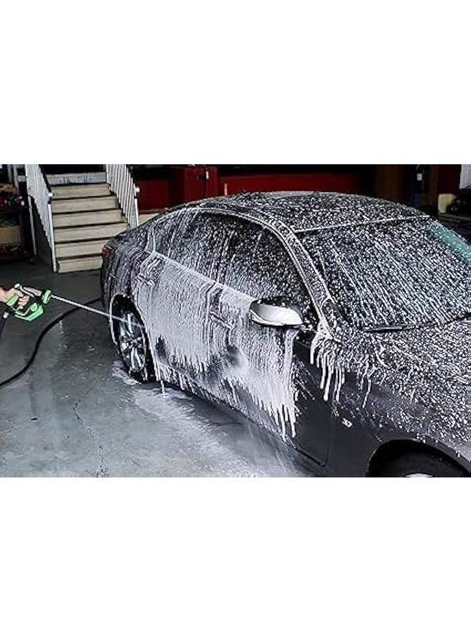 مسدس غسيل السيارة بالرغوة والماء والصابون، مناسب لجميع أنواع صابون غسيل السيارات، 4 إعدادات رش: تدفق، مخروط، رش، رغوة - Image 2