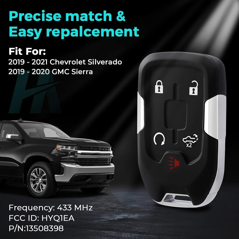 HelloAuto Key Fob Shell for Chevy Silverado and GMC Sierra - Image 2