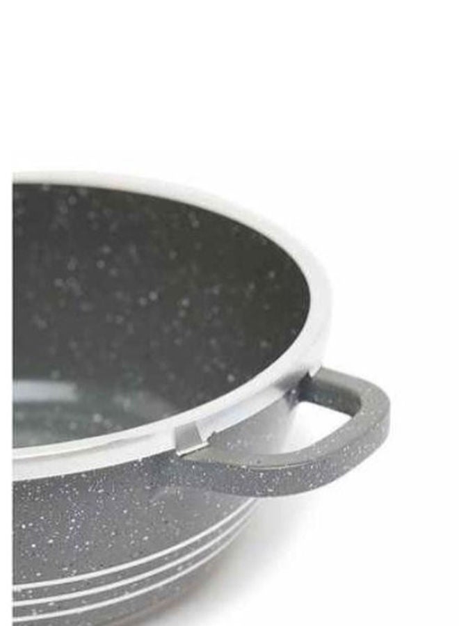 ديسيني وعاء طبخ سيراميك غير لاصق مع غطاء زجاجي رمادي32 سم - Image 4