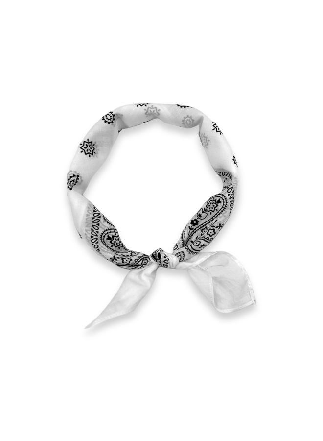 Vamqor Bandana Single Pack & Double Pack Cotton for Men and Women 22 Inch(White) - Image 2