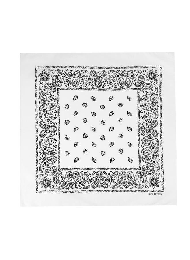 Vamqor Bandana Single Pack & Double Pack Cotton for Men and Women 22 Inch(White) - Image 1