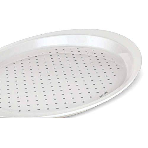 Freelance Anti Slip Serving Tray - 42.5 x 29 cm - Oval - White - Non-Slip Rubber Surface, Break-Resistant - Versatile Anti Skid PP Plastic Kitchen & Dining/Coffee Table Trays for Breakfast/Food/Tea - Image 3