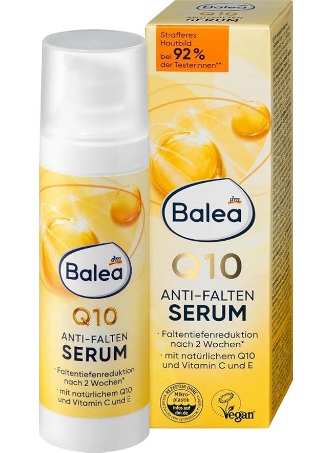 Balea Anti-Wrinkle Serum Q10 Skin Firming Fully Certified Under Synthetic Dermatological Supervision, 30ml