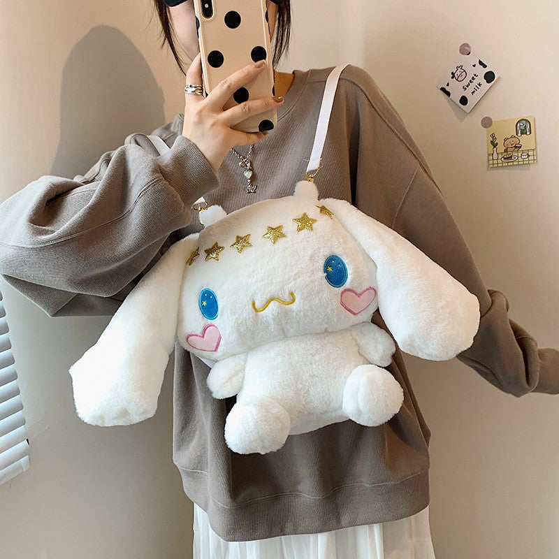 Small Cinnamon Dog Plush Cartoon Backpack Girls Cute Kuromi Shoulder Crossbody Bag Parent-Child Gift - Image 2