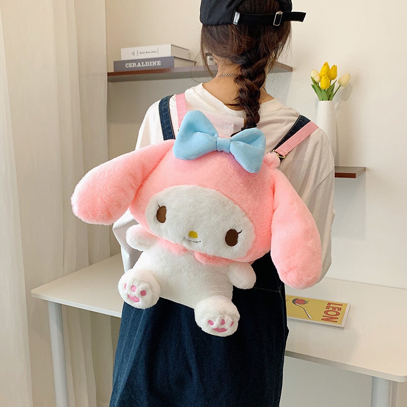 Small Cinnamon Dog Plush Cartoon Backpack Girls Cute Kuromi Shoulder Crossbody Bag Parent-Child Gift - Image 4