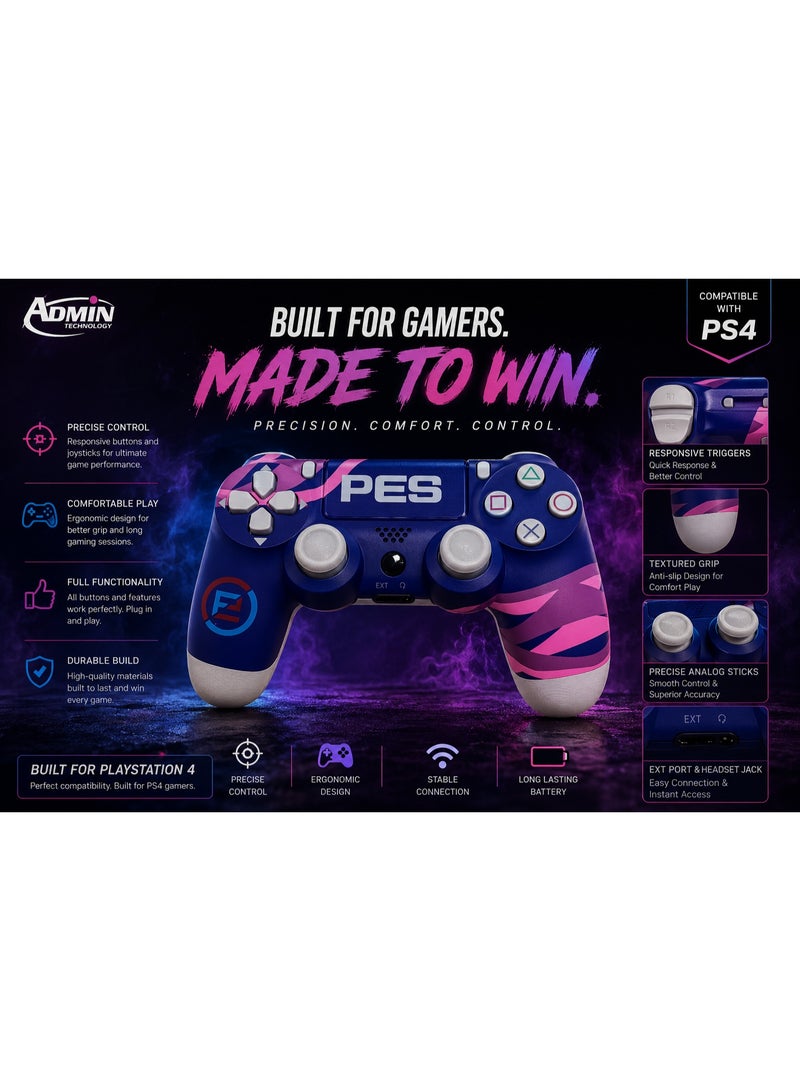 ADMIN TECHNOLOGY PS4 PES Edition Controller – Pro Football Gaming Gamepad - Image 2