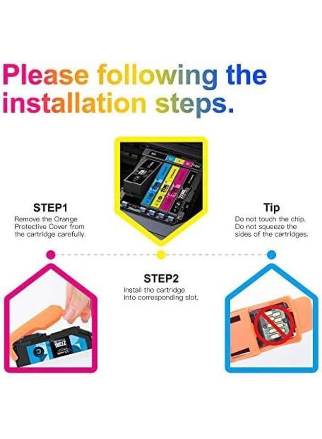 Uniwork Remanufactured Ink Cartridge Replacement for Epson 273 XL 273XL use for Expression XP-520 X-P820 XP-620 XP-610 XP-800 XP-810 Printer Tray, 5-Pack (Black, Photo Black, Cyan, Magenta, Yellow) - Image 4