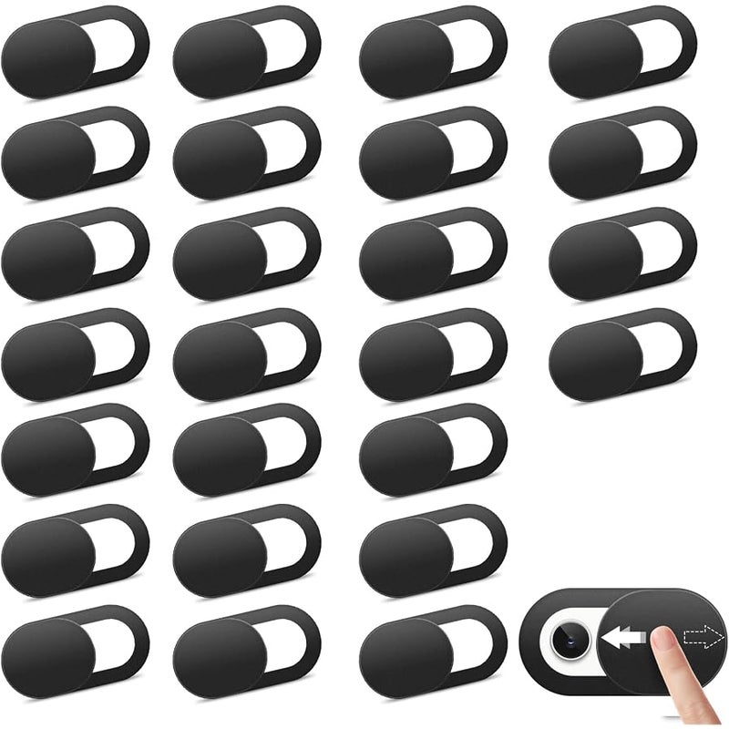 【25 Pack】 Laptop Camera Cover Slide, Ultra-Thin Webcam Cover Compatible with Camera for MacBook,Laptop,PC,Computer,iMac,iPad. 0.022in Thick Web Blocker Protect Your Privacy and Security - Image 1