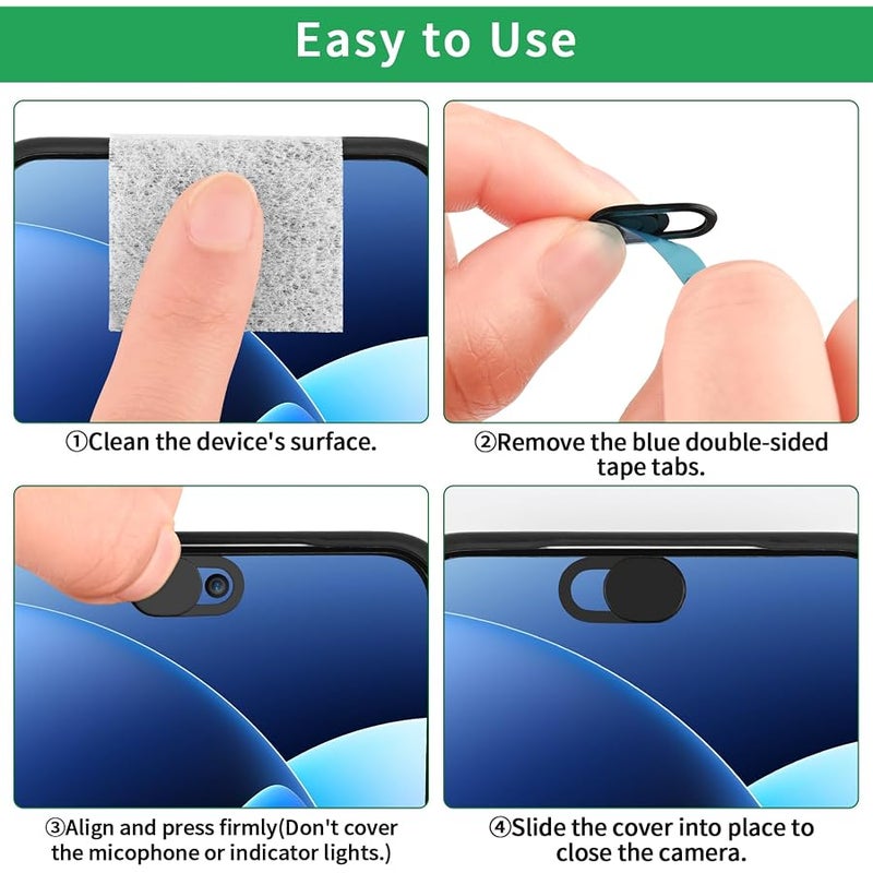 【25 Pack】 Laptop Camera Cover Slide, Ultra-Thin Webcam Cover Compatible with Camera for MacBook,Laptop,PC,Computer,iMac,iPad. 0.022in Thick Web Blocker Protect Your Privacy and Security - Image 4