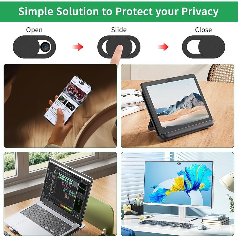 【25 Pack】 Laptop Camera Cover Slide, Ultra-Thin Webcam Cover Compatible with Camera for MacBook,Laptop,PC,Computer,iMac,iPad. 0.022in Thick Web Blocker Protect Your Privacy and Security - Image 3