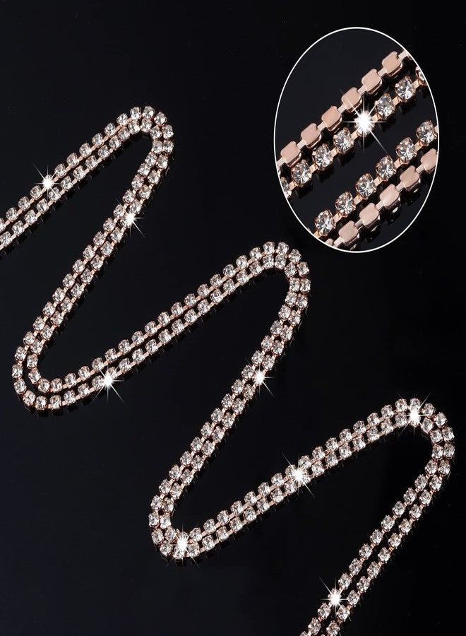 RECTYO GALLERY 6Pcs Premium Hair Jewelry for Braids Rhinestone Hair Chains Clips In Bling Long Tassel Hair Charms Extension Accessories for Women Girls Rave Festival Hairstyle Decoration(Sliver, Gold) - Image 3