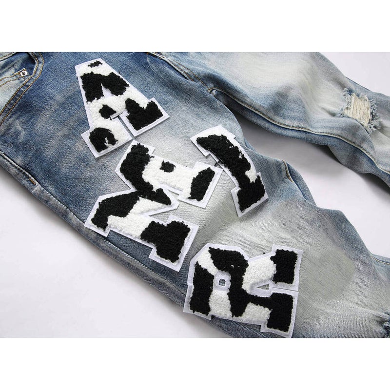 Unisex Casual Daily Denim Jeans - Image 1