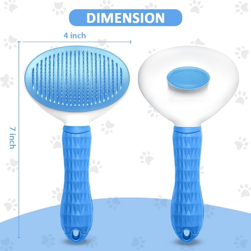 BIYALI Self-Cleaning Dog & Cat Comb - Slicker Brush For Easy Undercoat Removal | Pet Massaging Grooming Tool | Hair Brush For Dogs & Cats | Suitable For Long or Short Hair Pets [ 1Pcs, Multicolor ] - Image 5