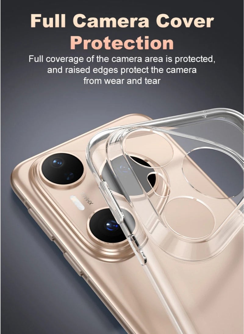 Case for Huawei Pura 80 Pro / Pura 80 Pro Plus 5G Case, Soft TPU Clear Back Cover Shockproof Bumper Anti-Fingerprints Full-Body Protective Case Cover for Pura 80 Pro - Image 4