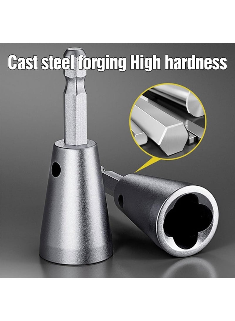 SOLARAE Wire Twister Tool, 2 PCS Wire Cap Nut Twister, Wire Twisting Tool, Spin Twisting Wire Connector Socket, Wire Twister Tool for Drill, Wire Stripper Tool, Wire Stripping Tool for Drill - Image 2