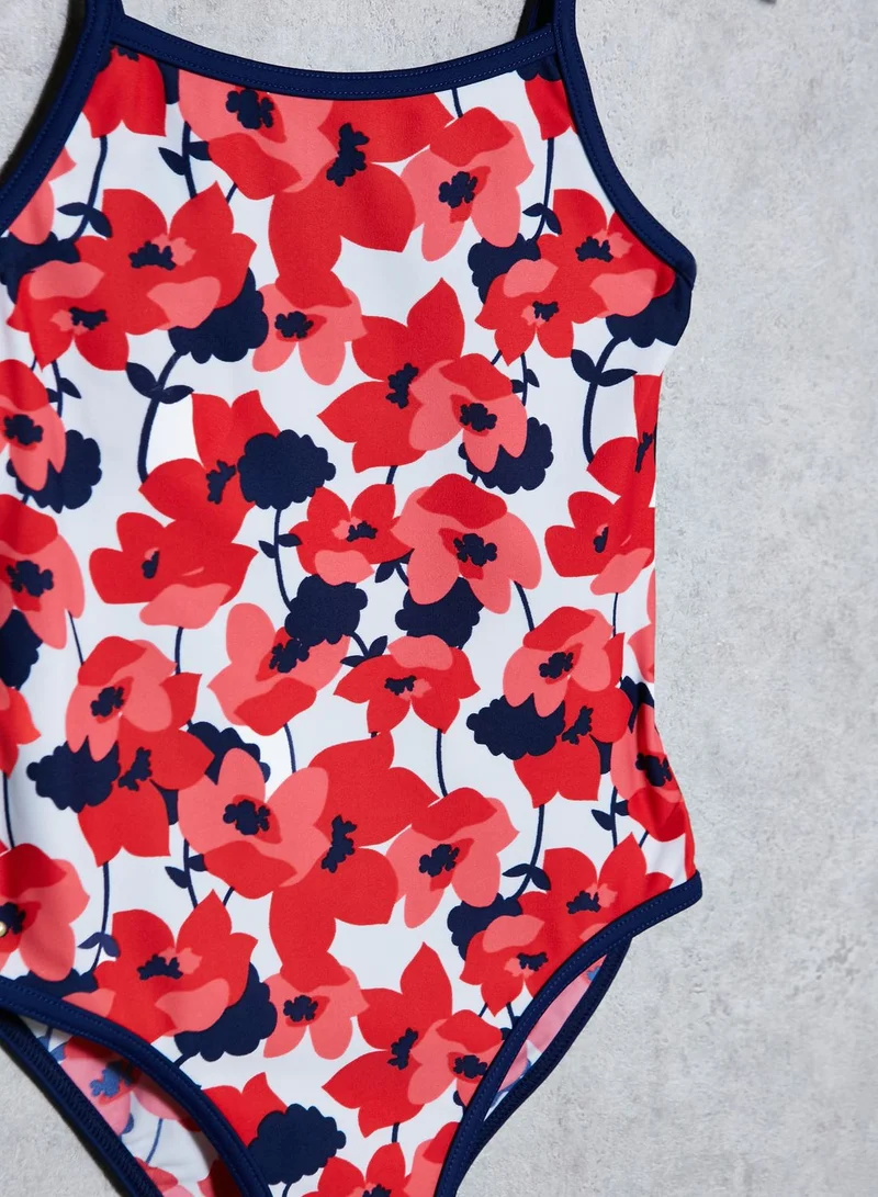 F&F Youth Flower Print Swim Suit