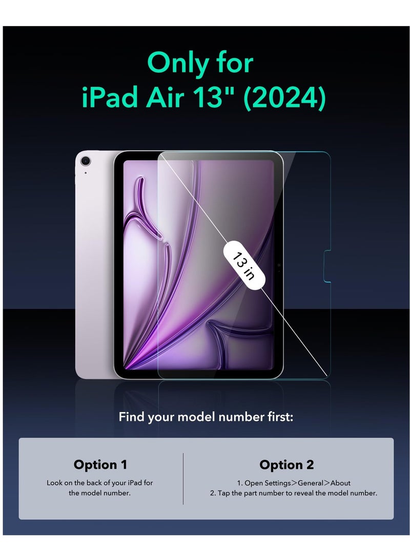 Screen Protector for IPad Air 13-Inch M2 (2024) 9H Tempered Glass Film HD Clear 1 Pack  - Image 2