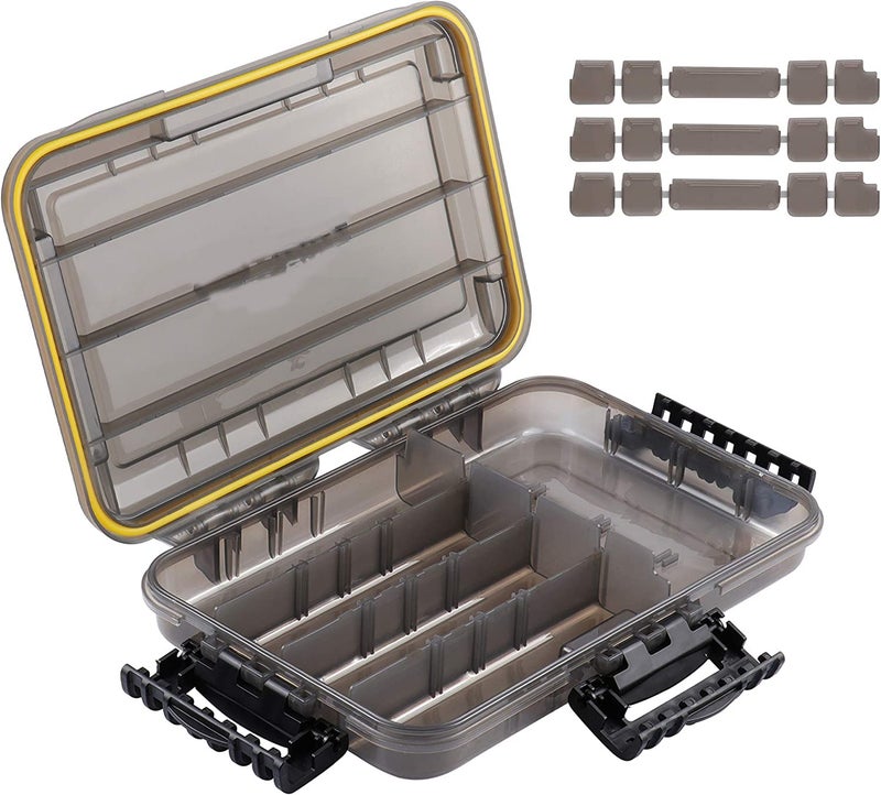 DEXO Waterproof Floating Fishing Tackle Box 3600/3700 – Airtight Fishing Lure Storage Organizer with Adjustable Dividers for Freshwater & Saltwater Fishing - Image 1