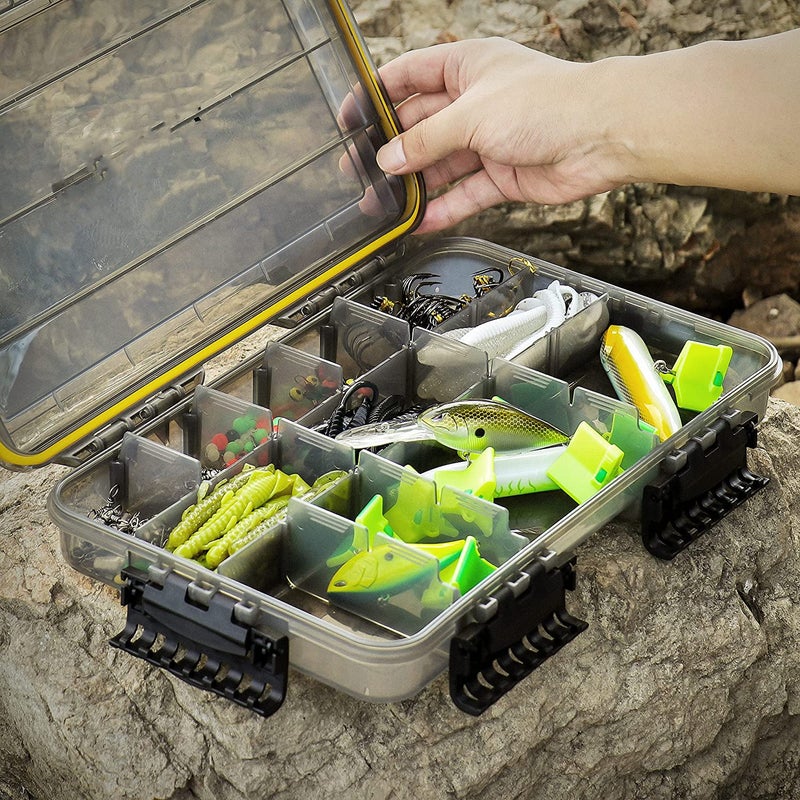 DEXO Waterproof Floating Fishing Tackle Box 3600/3700 – Airtight Fishing Lure Storage Organizer with Adjustable Dividers for Freshwater & Saltwater Fishing - Image 2