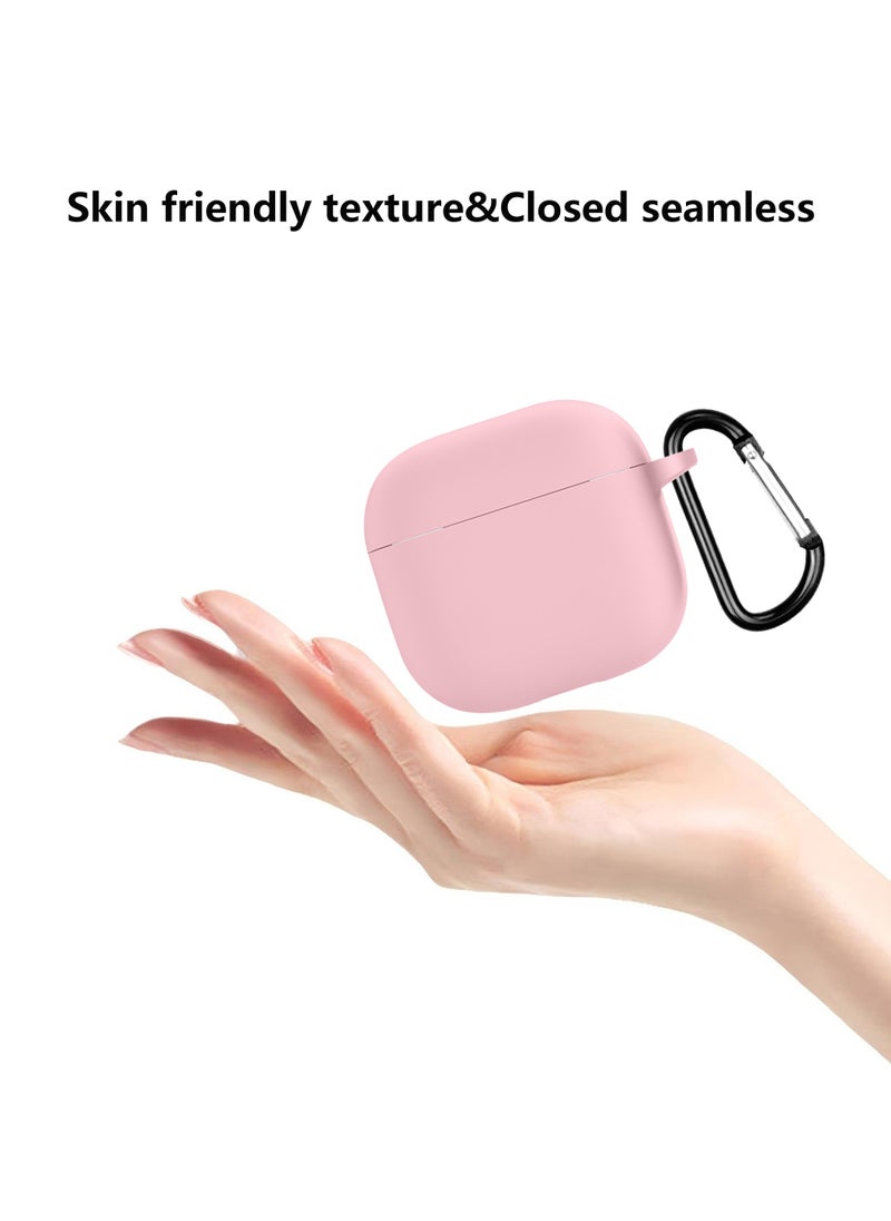 Youque - Silicone Case for Apple AirPods 4 Protective Earphone Cover with Hook Pink - Image 1