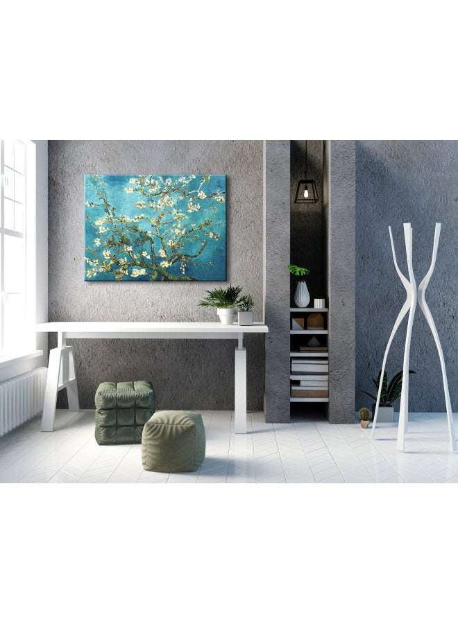 Wieco Art 32X24Inch  80X60Cm   - Canvas Prints  Stretched And Framed  Huge Canvas Print Classic Van Gogh Reproductions  Almond Blossom Modern Wall Art And Home Decoration  .   Ready To Hang  - Image 5