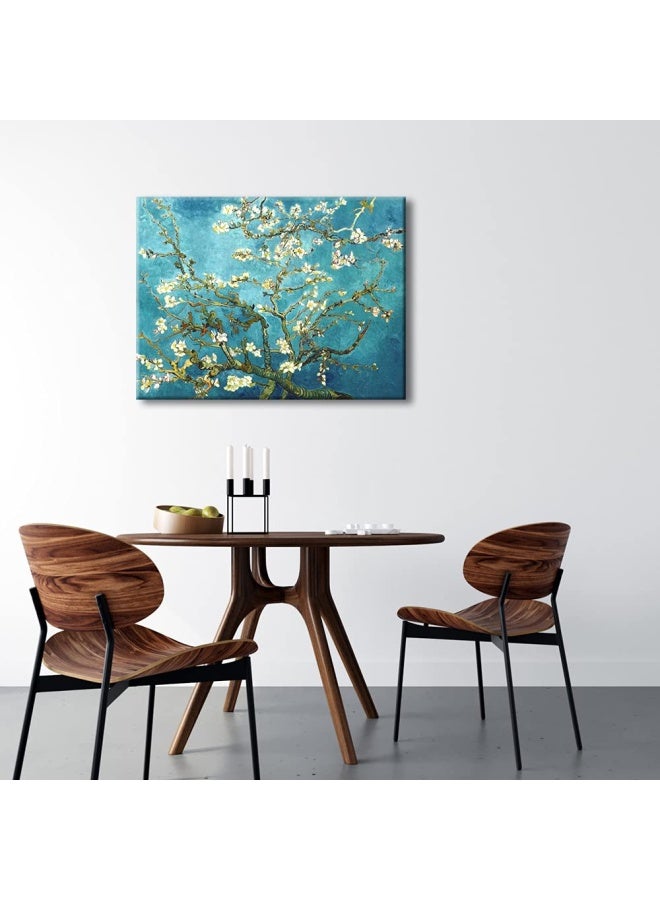 Wieco Art 32X24Inch  80X60Cm   - Canvas Prints  Stretched And Framed  Huge Canvas Print Classic Van Gogh Reproductions  Almond Blossom Modern Wall Art And Home Decoration  .   Ready To Hang  - Image 4