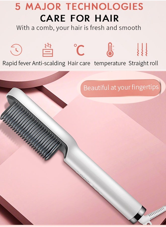 K.SKIN Hair Straightener Brush Hair Straightening Iron with Built-in Comb, 20s Fast Heating 5 Gears Settings Anti-Scald Perfect for Professional Salon at Home  - Image 4